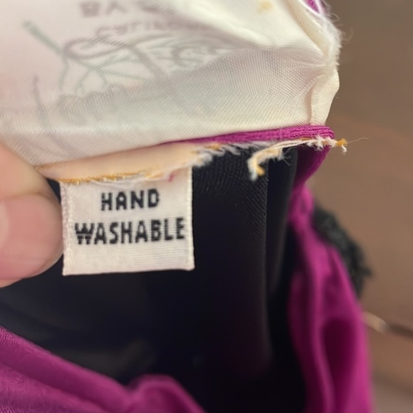 NEW LEAF BY SAMIR Neiman Marcus Cape Pink Black Dress Vintage - Picture 12 of 13